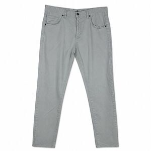 Johnny O Hugo Chino Pants Mens 34x30 Gray 5 Pocket Classic Fit Mako Cotton